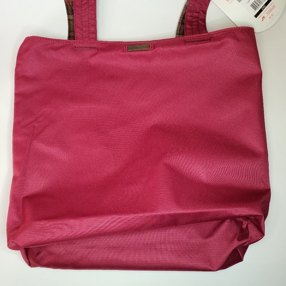 Merrell Large Tote Bag Plaid Brown Reversible tote bag NWT - Picture 2 of 11